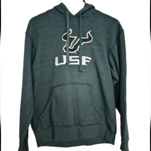 USF South Florida Bulls Men's Green NCAA Football Hoodie Sweatshirt Size S 34/36